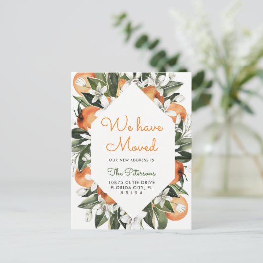 オレンジ私たちは動いている発表はがきを移動した 案内ポストカード (スタンド正面)