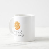 オレンジ私に会えて嬉しい？ コーヒーマグカップ (正面左)