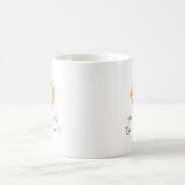オレンジ私に会えて嬉しい？ コーヒーマグカップ (中央)