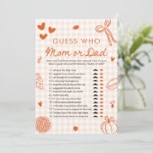 オレンジ秋かわいこちゃんパイ推測誰がママまたはパパゲーム 招待状 (スタンド正面)