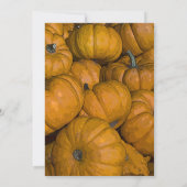 オレンジ秋のカボチャの結婚式の日付を保存 セーブザデート (裏面)