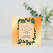 オレンジ秋の結婚式招待状 招待状 (スタンド正面)