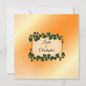 オレンジ秋の結婚式招待状 招待状 (裏面)