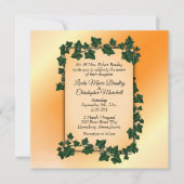 オレンジ秋の結婚式招待状 招待状 (正面)