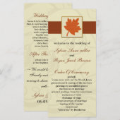 オレンジ秋の結婚式計画 プログラム (正面/裏面)