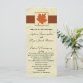 オレンジ秋の結婚式計画 プログラム (スタンド正面)