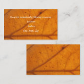 オレンジ秋の葉の披露宴カード エンクロージャーカード (正面/裏面)