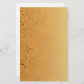 オレンジ秋は文房具渦巻きます 便箋 (正面/裏面)