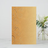 オレンジ秋は文房具渦巻きます 便箋 (スタンド正面)