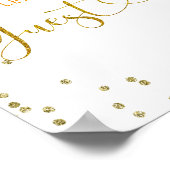 オレンジ秋パンプキンパッチ誕生日ゲストブックサイン ポスター (角)