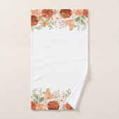 オレンジ秋水彩フローラ バスタオルセット (ハンドタオル)