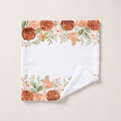 オレンジ秋水彩フローラ バスタオルセット (ウォッシュタオル)