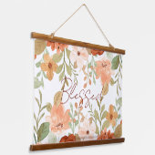 オレンジ秋水彩フローラ 吊り下げ型タペストリー (傾斜あり)