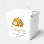 オレンジ秋秋の小さなカボチャ赤ちゃんシャワー フェイバーボックス (裏面サイド)