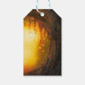 オレンジ秋素朴魅惑の森パーティーの好意 ギフトタグ (裏面)
