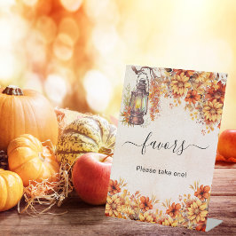 オレンジ秋花パーティーの好意 台座サイン