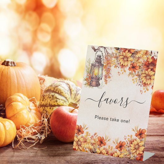 オレンジ秋花パーティーの好意 台座サイン