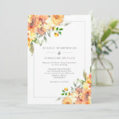 オレンジ秋花縁ど結婚式招待状 招待状 (スタンド正面)