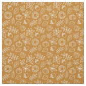 オレンジ秋 パターン（の模様が）ある ファブリック (見本)