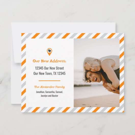 オレンジ移動ストライプの写真 (裏面)