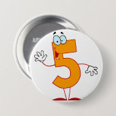オレンジ第5ボタン 缶バッジ (正面&裏面)