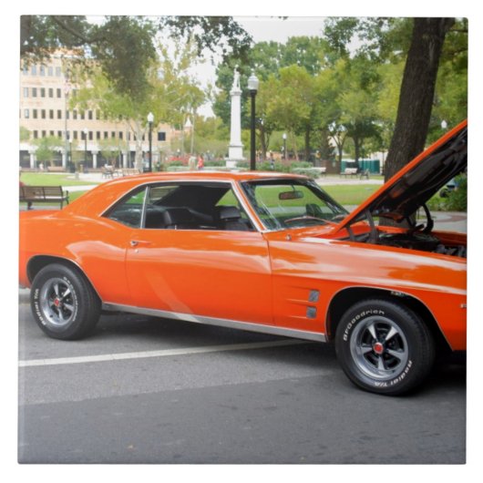 オレンジ筋肉 タイル (正面)