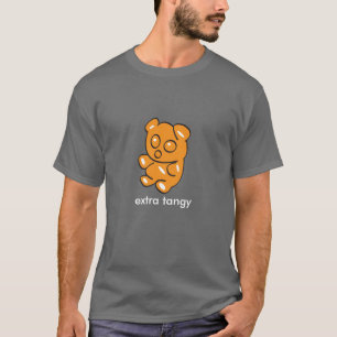 オレンジ粘着性くま暗いt tシャツ