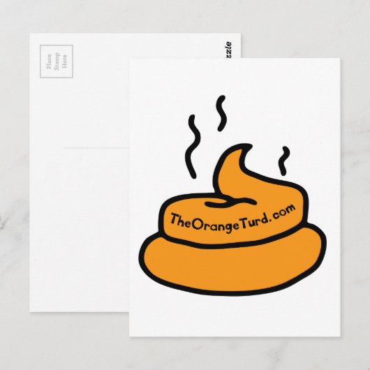 オレンジ糞 ポストカード (正面/裏面)