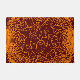 オレンジ糸ドアマット ドアマット