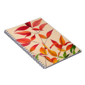 オレンジ紅葉オリジナル水彩画 ノートブック (右側)