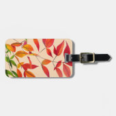 オレンジ紅葉オリジナル水彩画 ラゲッジタグ (正面横)