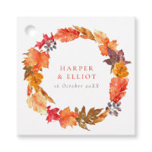 オレンジ紅葉リース秋の結婚式