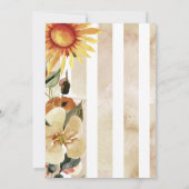 オレンジ紅葉花感謝祭ディナー 招待状 (裏面)