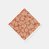 オレンジ紅葉&どんぐりのパターン スタンダードカクテルナプキン (角)