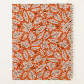 オレンジ紅葉&どんぐりのパターン プランナー手帳 (裏面)