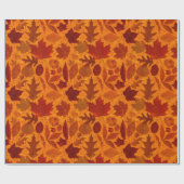 オレンジ紅葉 ラッピングペーパー (フラット)