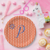 オレンジ紙プレート ペーパープレート (パーティー)