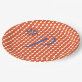 オレンジ紙プレート ペーパープレート (アングル)