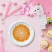 オレンジ紙プレート ペーパープレート (パーティー)