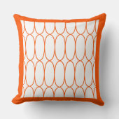 オレンジ素晴らしと白のモダン装飾用クッション クッション (正面)