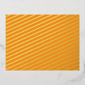 オレンジ素晴らし色の背景でビジュアルを作成 箔シーズンポストカード (正面)