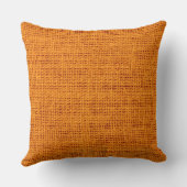 オレンジ素朴なバーラップの麻布 クッション (裏面)