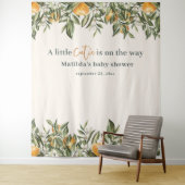 オレンジ素朴の柑橘小さなかわいこちゃん赤ちゃんシャワー タペストリー (インサイチュ)