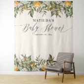 オレンジ素朴の柑橘系の植物性ベビーシャワー タペストリー (インサイチュ)