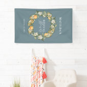 オレンジ素朴の柑橘系植物性ブライダルシャワーパーティー 横断幕 (インサイチュ)