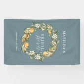 オレンジ素朴の柑橘系植物性ブライダルシャワーパーティー 横断幕 (横)