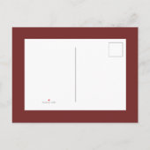 オレンジ素朴の葉|秋テーマのブライダルシャワー インビテーションポストカード (裏面)