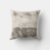 オレンジ素朴のTouchを持つ白と灰色の砂 クッション (裏面)