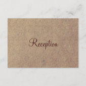 オレンジ素朴ガーベラデイジーウェディングレセプションカード エンクロージャーカード (裏面)