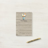 オレンジ素朴ガーベラデイジーメイスンジャパーソナライズド ポストイット (デスク上)